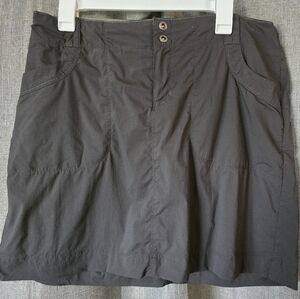 REI Size 12 Cargo Hiking Skirt Gray Pockets Nylon Blend Women